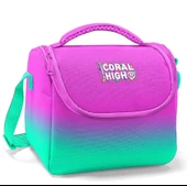Coral High Pembe Su Yeşili Renk Geçişli Isı Yalıtımlı Beslenme Çantası - Kız Çocuk thumbnail 1