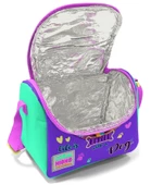 Coral High Sarı Pembe Sevimli Köpek Desenli Kız Çocuk Isı Yalıtımlı Beslenme Çantası ve Kalemlik Seti thumbnail 2