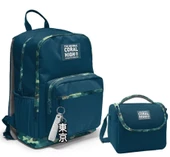 Coral High Dört Bölmeli Ortaokul Çantası ve Beslenme Çantası Seti - Nefti Kamuflaj - Erkek Çocuk thumbnail 1