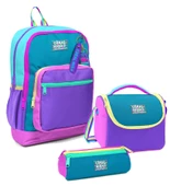 Coral High Kız Çocuk Üçlü İlkokul Okul Çanta Seti - Pembe Pastel Renkli thumbnail 1