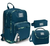 Coral High Üçlü İlk ve Ortaokul Okul Çanta Seti - Nefti Kamuflaj - Erkek Çocuk thumbnail 1