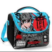 Coral High Siyah Mavi Anime Isı Yalıtımlı Beslenme Çantası - Erkek Çocuk thumbnail 1