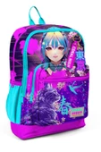 Coral High Dört Bölmeli Mor Pembe Anime Kedi Desenli İlkokul Sırt Çantası - Kız Çocuk thumbnail 1