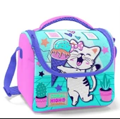 Coral High Turkuaz Pembe Dondurmalı Kedi Isı Yalıtımlı Beslenme Çantası - Kız Çocuk thumbnail 1
