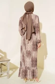 Desenli Viscon Elbise Vizon thumbnail 3