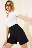 Çımalı Kemerli Şort Siyah thumbnail 1