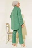 Kolları Taşlı Keten İkili Takım Yeşil thumbnail 3