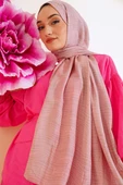 Çizgi Desen Bambu Kraş Şal Vizon - 2