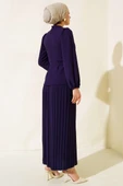 Pileli Etekli İkili Takım Mor - 3