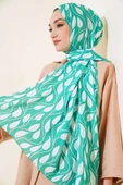 Yaprak Desen Bambu Kraş Şal Benetton thumbnail 1