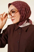 MK Desen Soft Eşarp Kahve - 1