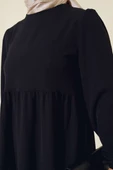 Dabıl Kat Kat Düz Elbise Siyah thumbnail 4