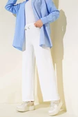 Ayrobin Bel Lastikli Pantolon Ekru thumbnail 1