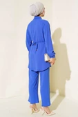 Önü Püskül Detaylı İkili Takım Mavi thumbnail 3