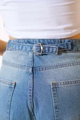 Baggy Arka Tokalı Kot Pantolon Açık Mavi - 4