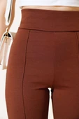 Çımalı İspanyol Paça Pantolon Kahve - 4