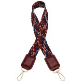 Angel Çanta Aksesuar Ledi Supra Örgü Model Bordo Renk Derili Çanta Sapı Light Gold Metalli - 2