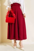 Kloş Kalın Kemerli Etek Bordo thumbnail 1