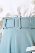 Kloş Kalın Kemerli Etek Mint thumbnail 4