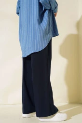 İp Bağcıklı Pantolon Lacivert thumbnail 3