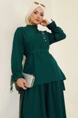 Piliseli Pantolonlu İkili Takım Zümrüt thumbnail 2