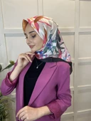 Quare Kristal Eşarp, Yaprak Desenli Kristal Rayon Eşarp 01064  SİYAH thumbnail 2