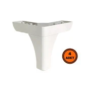 4 Adet Bella Ayak Mobilya Koltuk Çekyat Ayağı 14 cm Aytaşı-Krem - 1