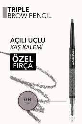 Flormar Triple Brow 3'ü 1 Arada Kremsi Dokulu Kaş Makyaj Kalemi - 004 Ash - 5