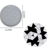 DESENLİ BARDAK ALTI SİLİKON EPOKSİ KALIP - 112 x 112-Kod:391 - 1