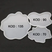 Bardak Altı Reçine Epoksi Kalıp - 3 boyut -No:135-Kod:241C thumbnail 1