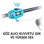 Valkyrie Yüksek Ses ve LED Işıklı Olta Kamış Balık Alarmı Kollu Hassas Rocker Alarm Kolay Kurulum - 6