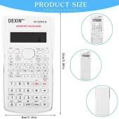 Valkyrie Dexin 240 Fonksiyonlu Çift Satır Bilimsel Hesap Makinesi Beyaz - 7