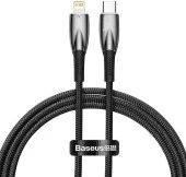 Baseus Glimmer Series 20W 100 cm Type-C To Lightning Şarj Kablosu Siyah thumbnail 1