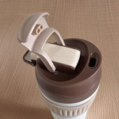 Çift Kapaklı Pipetli Yeni Seri Staınless Steel 450 ml Sıcak/soğuk Mag Bardak Termos - 2