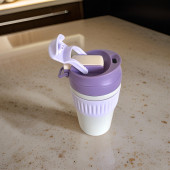 Çift Kapaklı Pipetli Yeni Seri Staınless Steel 450 ml Sıcak/soğuk Mag Bardak Termos - 2