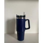 Stainless Steel Pipetli Yandan Tutmalı  0.89 Lt Seyahat Termosu - 1