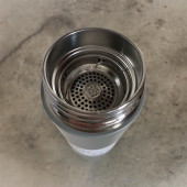 MODERN ÇİFT VAKUM YALITIMLI YANDAN DERİ TUTACAKLI SICAK/SOĞUK 450 ML GÜNLÜK, HEDİYELİK TERMOS - 5