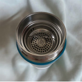 MODERN ÇİFT VAKUM YALITIMLI YANDAN DERİ TUTACAKLI SICAK/SOĞUK 450 ML GÜNLÜK, HEDİYELİK TERMOS - 5