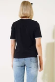 Midye Dikişli T-shirt Siyah thumbnail 3