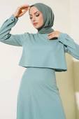 Kol Manşetli Etekli İkili Takım Mint thumbnail 2