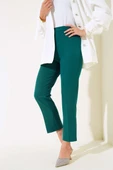 Yüksek Bel Kumaş Pantolon Zümrüt thumbnail 2