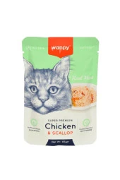 Wanpy Pouch Tavuklu Deniz Taraklı Kedi Konserve 85 gr - 1
