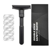 Valkyrie Metal Ayarlanabilir Manuel Geleneksel Tıraş Aleti Makinası 5 Jilet 6 Kademe Siyah - 1