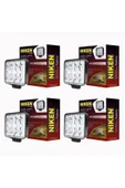 Niken 16 Led Kare Off Road Sis Farı Çalışma Lambası 4 Adet 12-24v 27w - 1