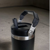 Charcoal Flip Straw Çift Duvar Yalıtımlı Paslanmaz Çelik  0.89 Lt  Pipetli Termos - 3