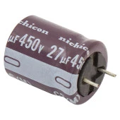 27 MF 450 V Kalın Kısa Bacak Kondansatör thumbnail 3