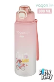 Vagonlife 800 ml Figürlü Su Matarası Çift Kullanım Pipetli Ve Rahat İçim Sticker Hediyeli-FFVGN-2352NEW800 - 8