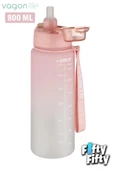 Vagonlife 800 ml Figürlü Su Matarası Çift Kullanım Pipetli Ve Rahat İçim Sticker Hediyeli-FFVGN-2352NEW800 - 9