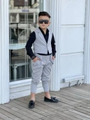 Uğurböceğiçocuk Vildan Yelekli 3'Parça Erkek Çocuk Takım - 2