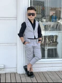 Uğurböceğiçocuk Vildan Yelekli 3'Parça Erkek Çocuk Takım - 8